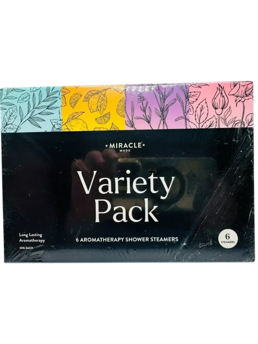 Miracle Made Variety Pack Aromatherapy Shower Steamers 6 Tablets Eucalyptus & La